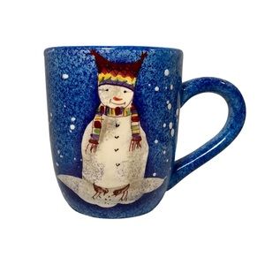 SAKURA SNOWMATES Snowman Blue Cocoa Coffee Mug by Debbie Taylor Kerman